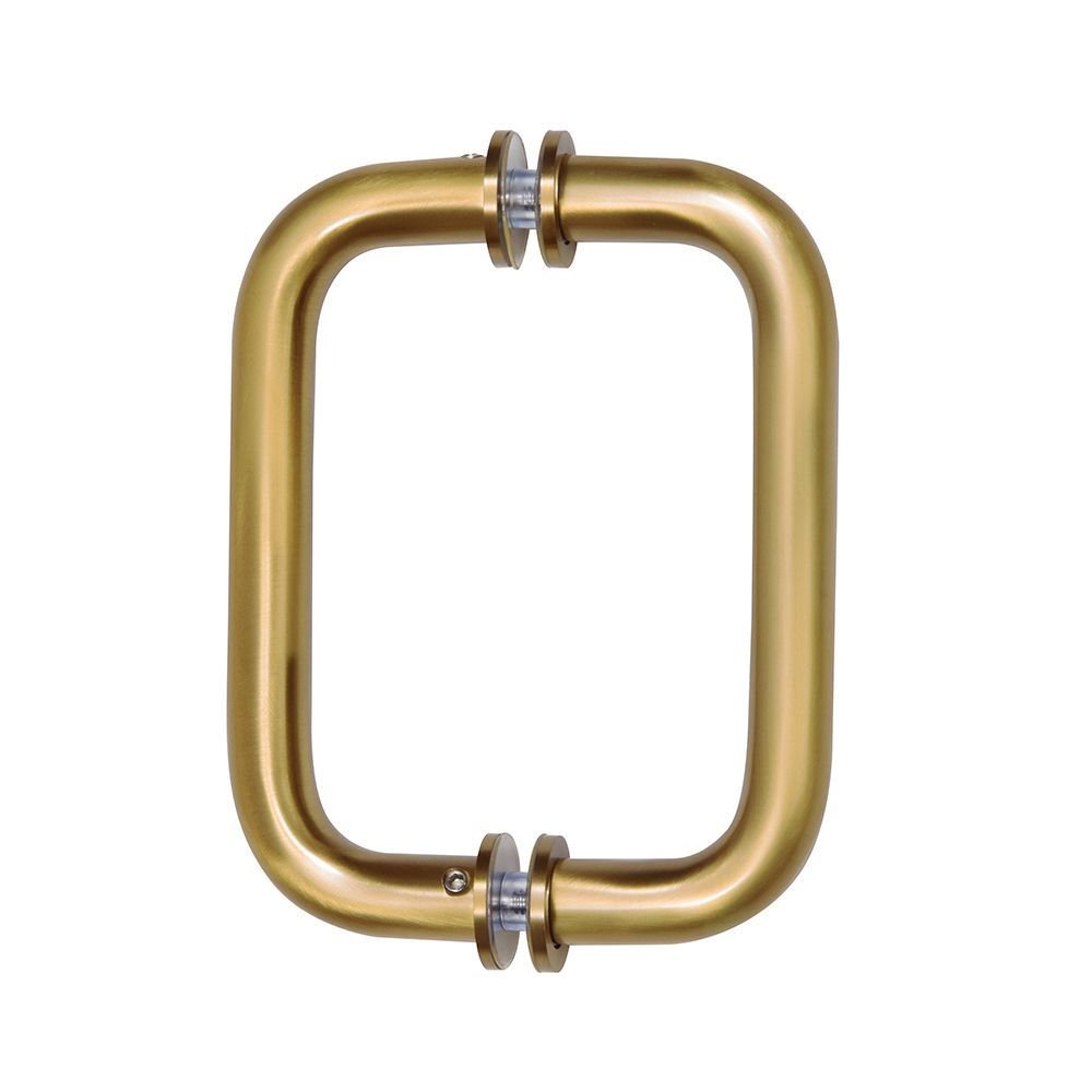 BM6X6 brushed brass back-to-back pull handle